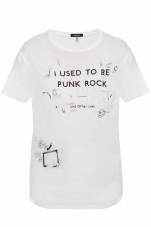 T-shirt with a print and tears, zdjęcie 1 T-shirt with a print and tears od R13